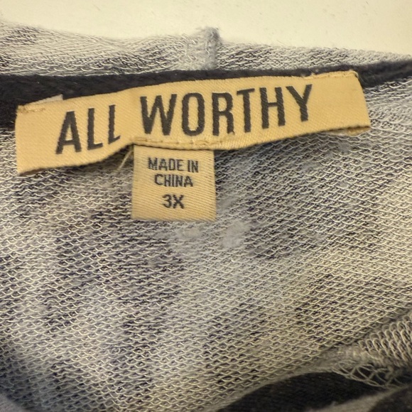 All Worthy by Hunter McGrady Animal Print Jersey Top 3X Mob wife safari cozy - Picture 3 of 3